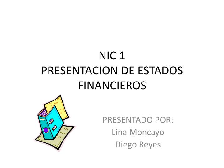 nic 1 presentacion de estados financieros