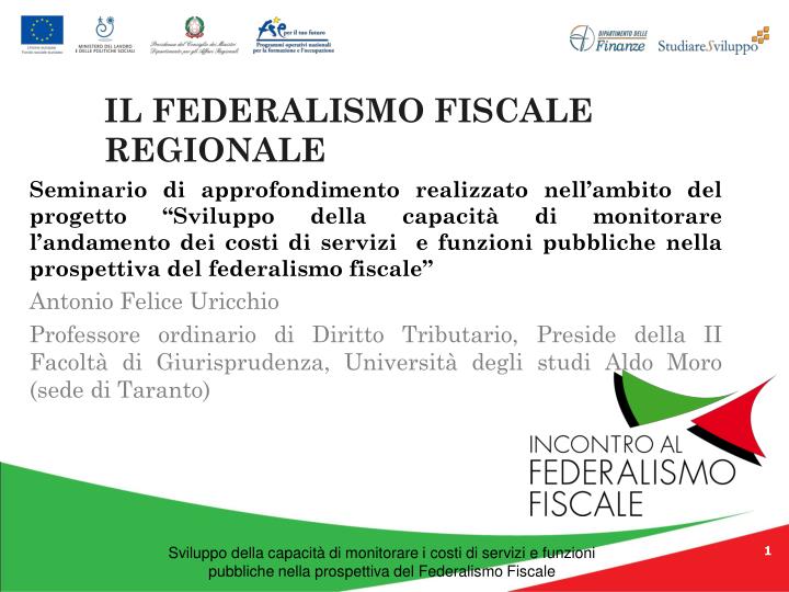 il federalismo fiscale regionale
