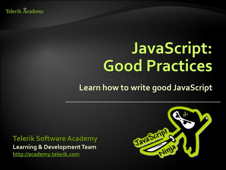 javascript good practices