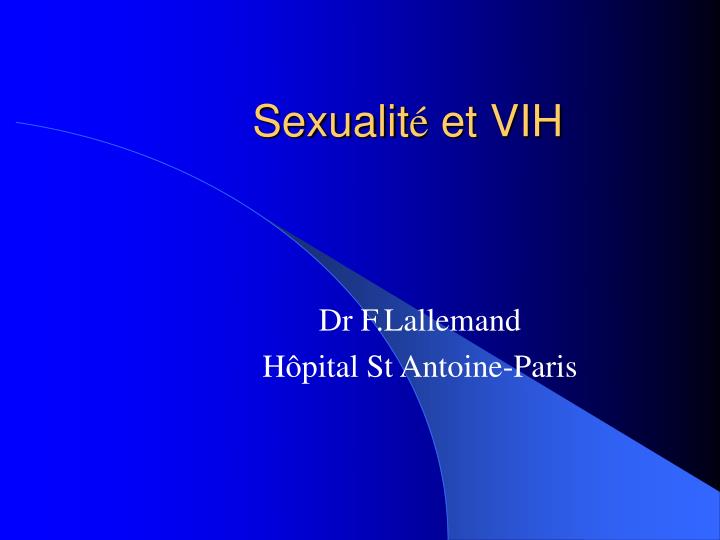 sexualit et vih