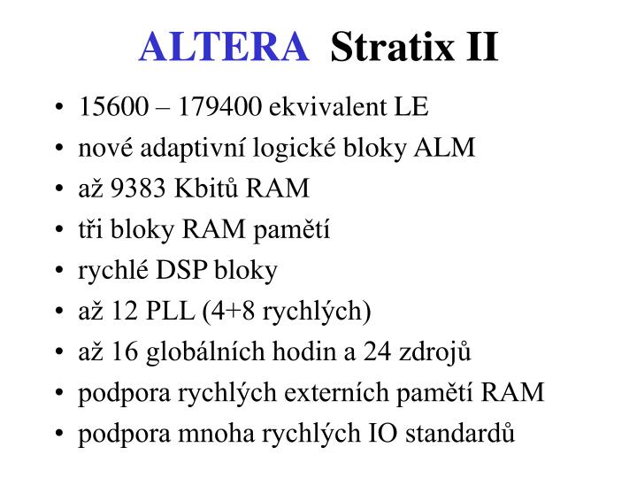 altera stratix ii