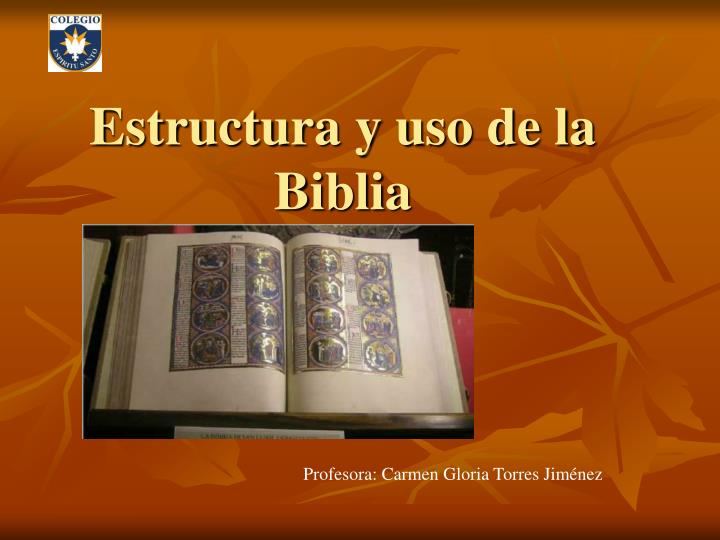 estructura y uso de la biblia