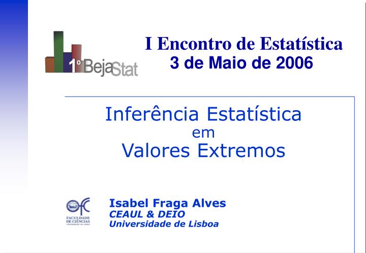 infer ncia estat stica em valores extremos