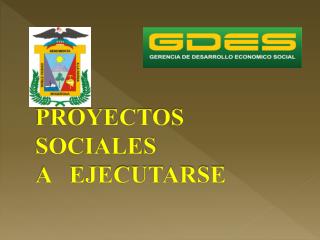 proyectos sociales a ejecutarse