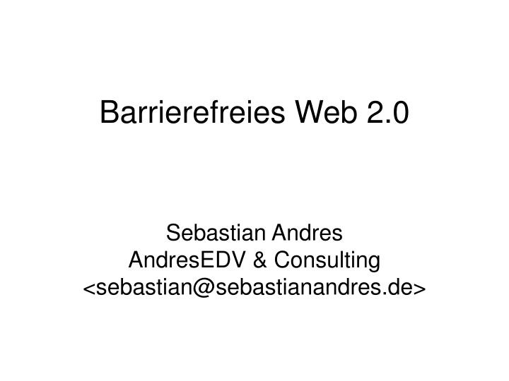 barrierefreies web 2 0