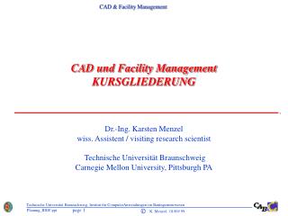 cad und facility management kursgliederung