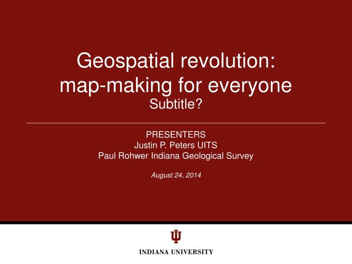 geospatial revolution map making for everyone