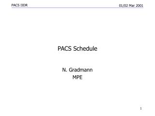 PACS Schedule