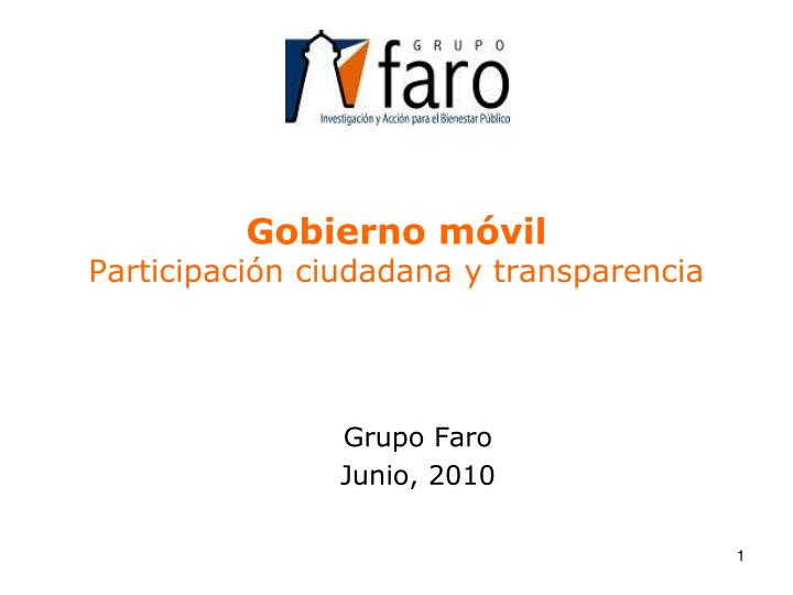 gobierno m vil participaci n ciudadana y transparencia