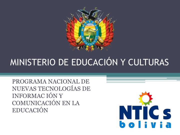 ministerio de educaci n y culturas