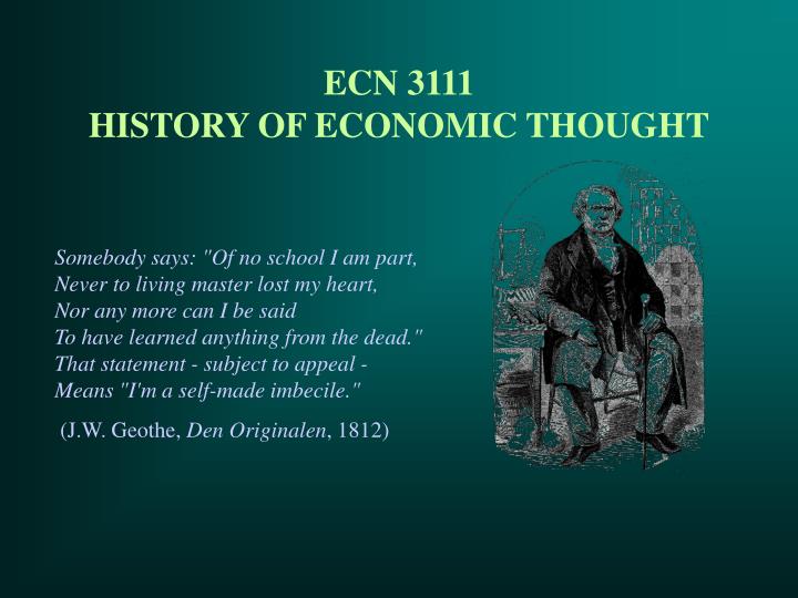 ecn 3111 history of economic thought