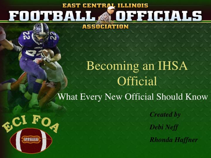 becoming an ihsa official