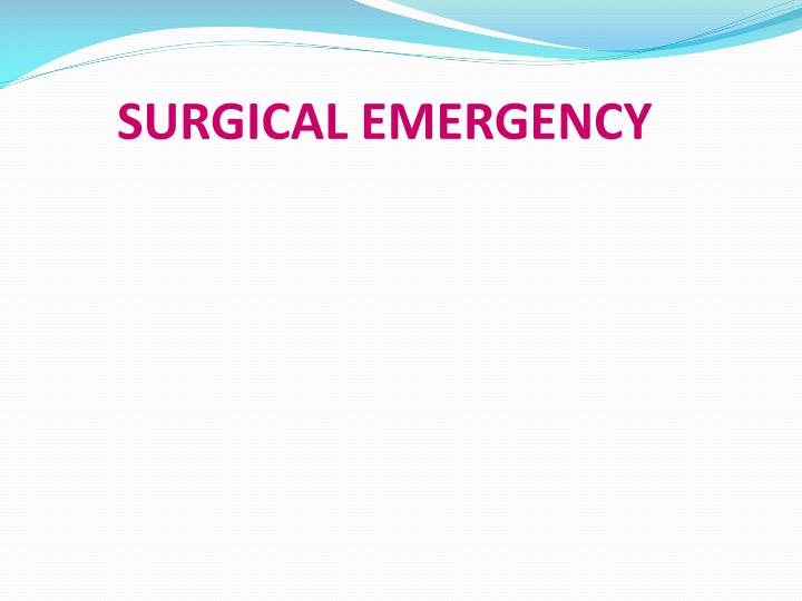 surgical emergency