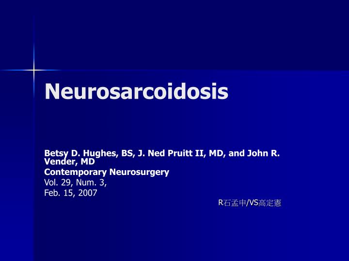 neurosarcoidosis