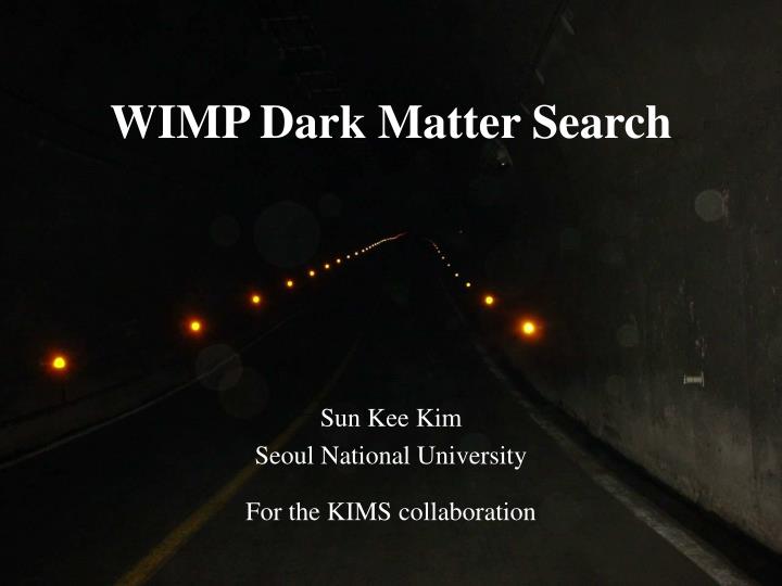 wimp dark matter search