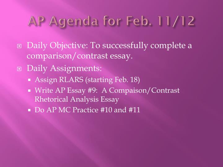 ap agenda for feb 11 12