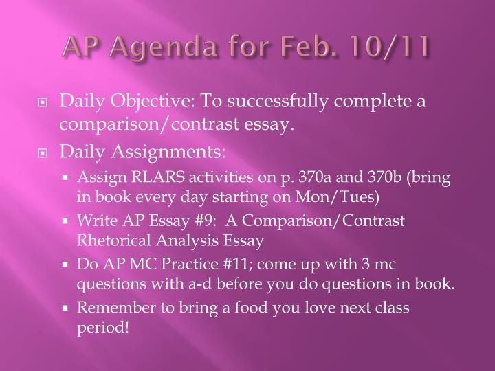 ap agenda for feb 10 11
