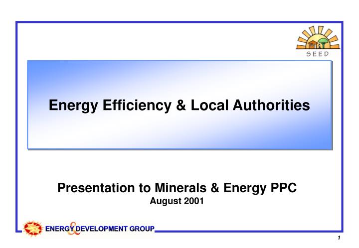 energy efficiency local authorities