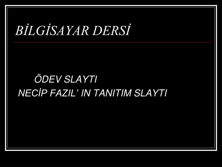 b lg sayar ders