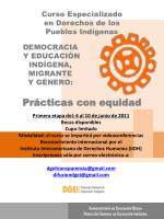 DEMOCRACIA Y EDUCACIÓN INDÍGENA, MIGRANTE Y GÉNERO: - slide 1