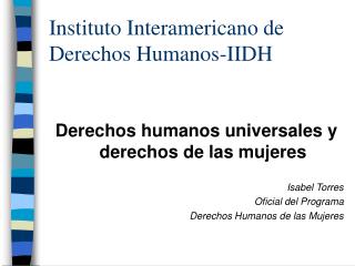 PPT - SISTEMA INTERAMERICANO DE DERECHOS HUMANOS (OEA) PowerPoint ...