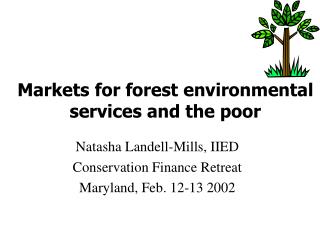 Markets for forest environmental services and the poor