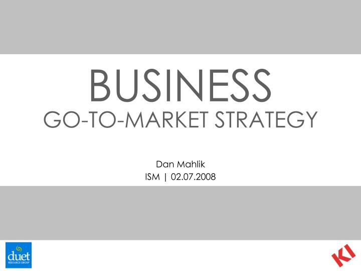 business go to market strategy
