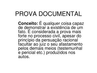 prova documental
