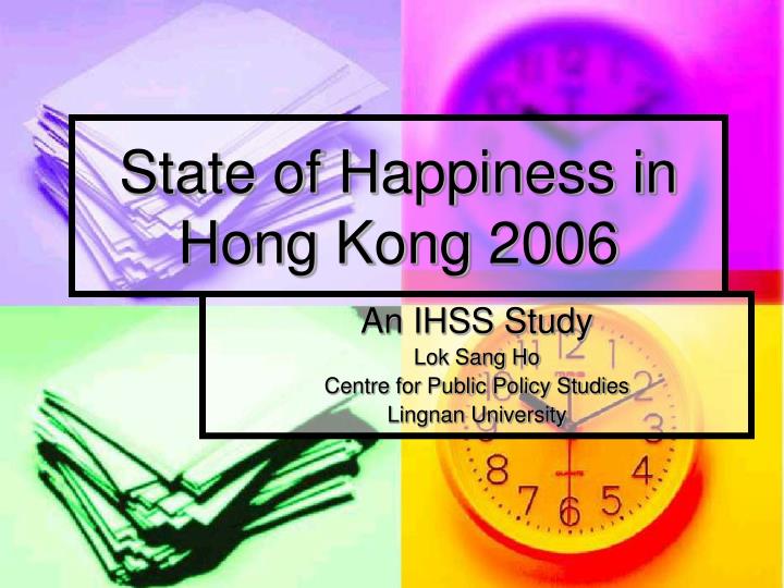 state of happiness in hong kong 2006