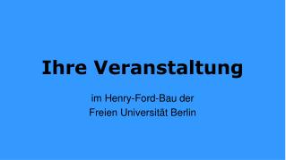 ihre veranstaltung