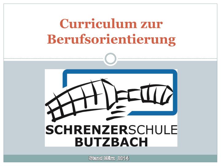 curriculum zur berufsorientierung