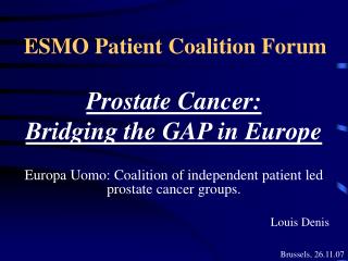 ESMO Patient Coalition Forum