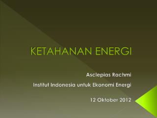 ketahanan energi