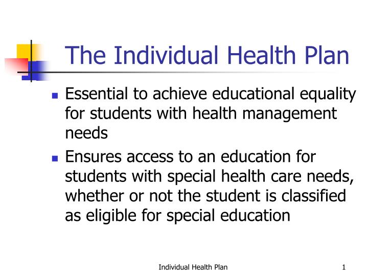 the individual health plan