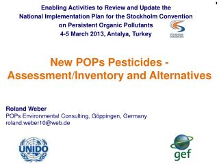 New POPs Pesticides - Assessment/Inventory and Alternatives