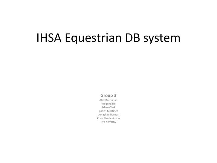 ihsa equestrian db system