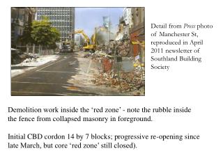 Detail from Press photo of Manchester St, reproduced in April 2011 newsletter of