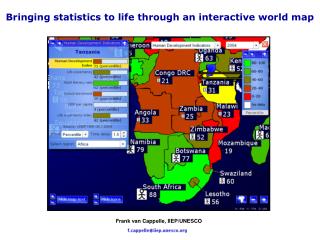 Bringing statistics to life through an interactive world map