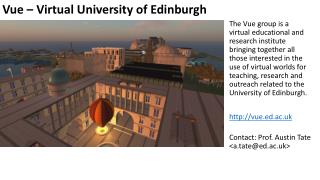 Vue – Virtual University of Edinburgh