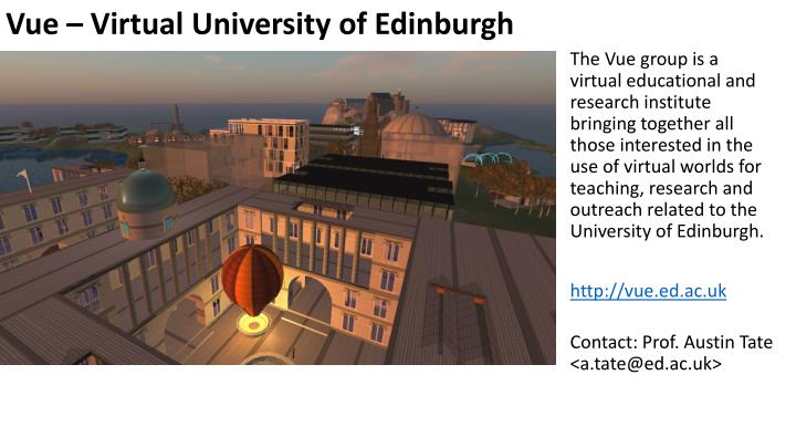 vue virtual university of edinburgh