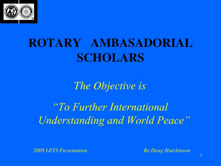 rotary ambasadorial scholars