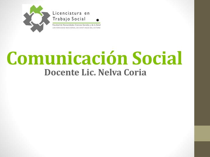 comunicaci n social