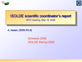 A. Herlert , CERN PH-IS