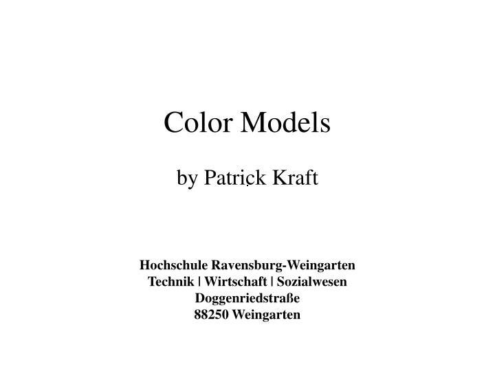 color models