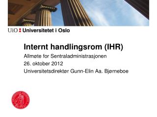 internt handlingsrom ihr