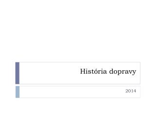 hist ria dopravy