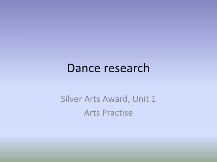 dance research