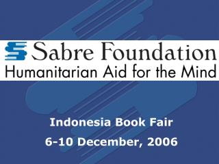 Indonesia Book Fair 6-10 December, 2006