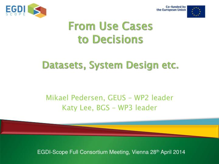 from use cases to decisions datasets system design etc