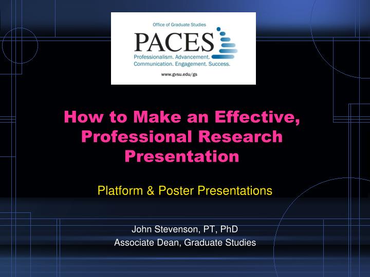 how to make an effective professional research presentation